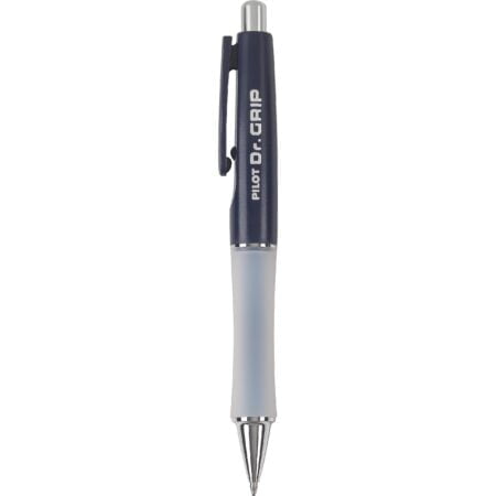 PILOT Dr. Grip Refillable & Retractable Ballpoint Pen, Medium Point, Navy Barrel, Blue Ink - Image 4
