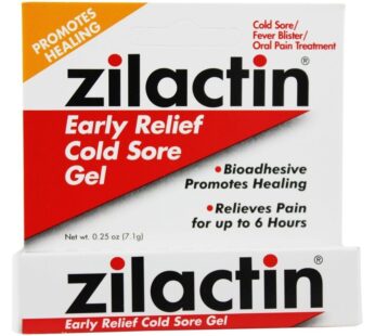 Zilactin Cold Sore Gel, Medicated Gel 0.25 oz