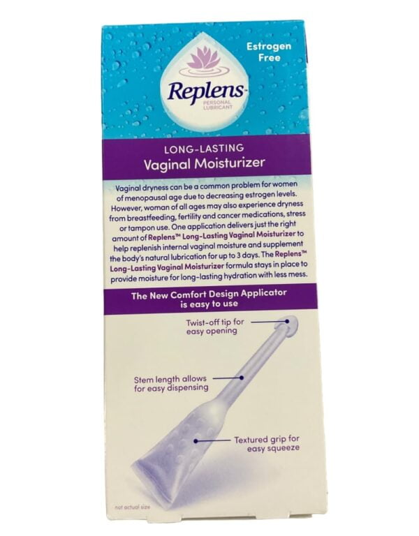 Replens Long-Lasting Vaginal Feminine Moisturizer 8 Prefilled Applicators - Image 3
