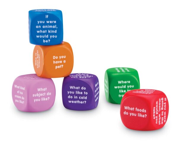 Learning Resources Conversation Cubes - 6 Pieces, Ages 6+ Foam Cubes for Social Emotional - Image 4