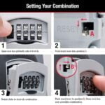 Master Lock Set Your Own Combination Wall Mount Lock Box, 5 Key Capacity, Black, 5401D - Image 6