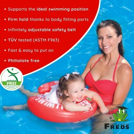 FREDS SWIM ACADEMY SWIMTRAINER Classic Red, Baby Pool Float Ring for Babies and Toddlers, - Image 3