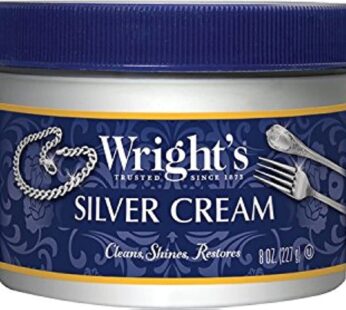 Wright’s Silver Cleaner and Polish Cream – 8 Ounce – Ammonia Free – Gently Clean and Remov