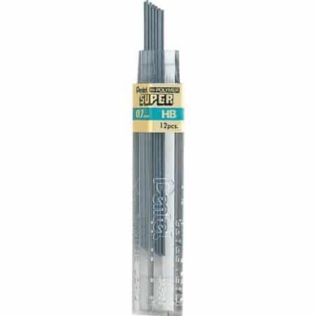 Pentel Super Hi-Polymer Lead Refill, 0.7mm Medium, HB, 12 Pieces of Lead - Image 3