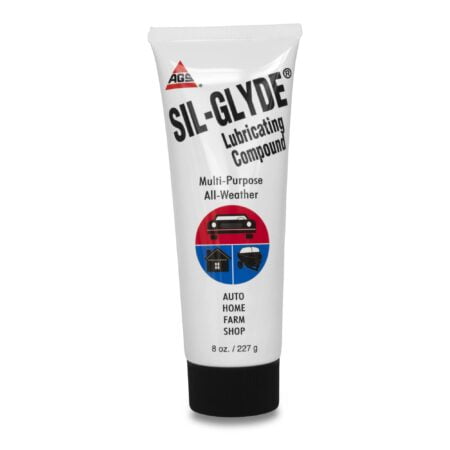 AGS SIL-Glyde Multi-Purpose All-Weather Lubricating Compound for All Surfaces - 8 oz Tube,