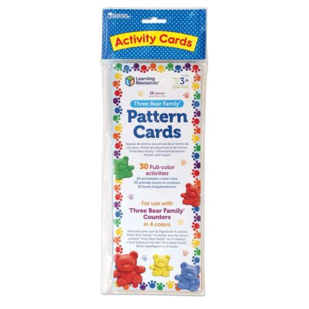Learning Resources Three Bear Family Pattern Cards, Homeschool, Early Math Skill Learning, - Image 2