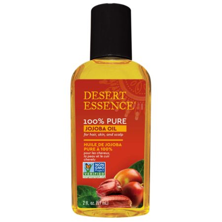 Desert Essence 100% Pure Jojoba Oil - 2 Fl Oz - Haircare & Skincare Essential Oil - Suitab