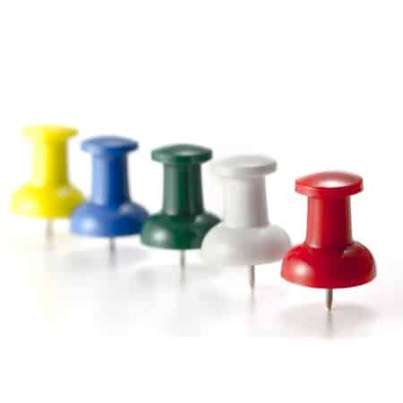 Officemate Giant Push Pins 1.5 Inch, Assorted Colors, Tub of 12 (92902) - Image 3