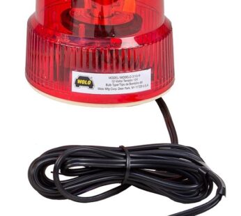 Wolo (3110-R) Beacon Light Rotating Emergency Warning Light – 12 Volt, Red Lens
