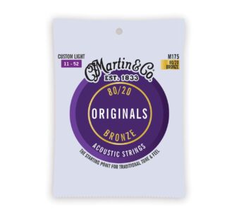 Martin Guitar Original Acoustic M175, 80/20 Bronze, Custom Light-Gauge Guitar Strings