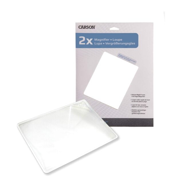 Carson 2x Power Rigid Frame 8.5x11 Inch Page Magnifier for Reading Newspapers, Magazines, - Image 4