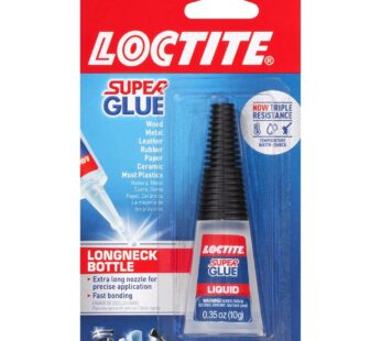 Loctite Super Glue Liquid Longneck Bottle, Clear Superglue for Plastic, Wood, Metal, Craft