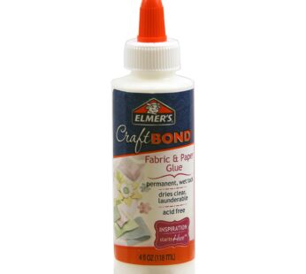 Elmer’s E431 Craft Bond Fabric and Paper Glue, 4 oz, Clear