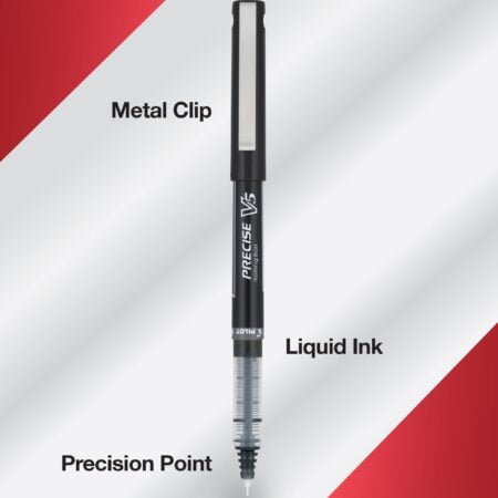 Pilot, Precise V5, Capped Liquid Ink Rolling Ball Pens, Extra Fine Point 0.5 mm, Black, Pa - Image 4