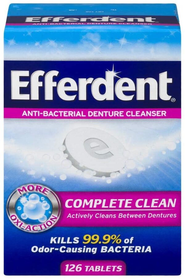 Efferdent Anti-Bacterial Denture Cleanser-126 Count