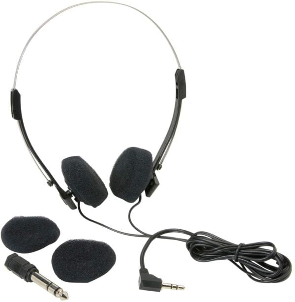 Parts Express Mini Stereo Lightweight Headphones with 4 Foot Cord - Image 2