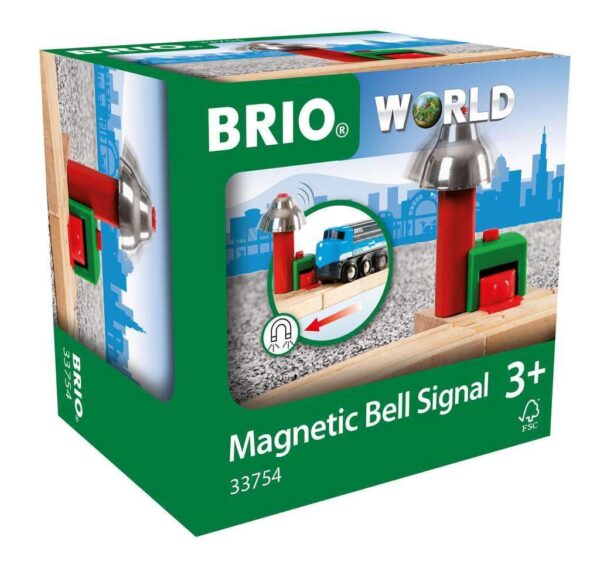 BRIO World - 33754 Magnetic Bell Signal | Accessory for Toy Train Sets for Kids Ages 3 and