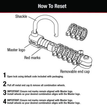 Master Lock Word Combination Lock, Set Your Own Word Combination Lock for Gym and School L - Image 5