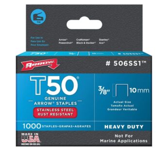 Arrow Fastener 506SS1 Heavy Duty T50 Stainless Steel Staples for Upholstery, Construction,