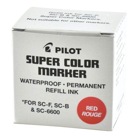 PILOT Super Color Permanent Marker Refill Ink, Red Ink, 1 Ounce Bottle with Dropper (43700 - Image 2