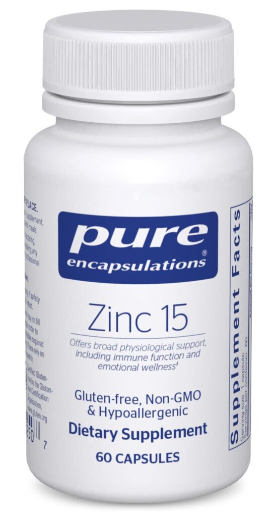 Pure Encapsulations Zinc 15 mg - Zinc Picolinate Supplement for Immune System Support, Gro