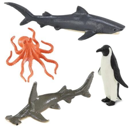 Safari Ltd. Ocean TOOB - 12 Mini Figurines: Sea Lion, Eagle Ray, Starfish, Turtle, Penguin - Image 4