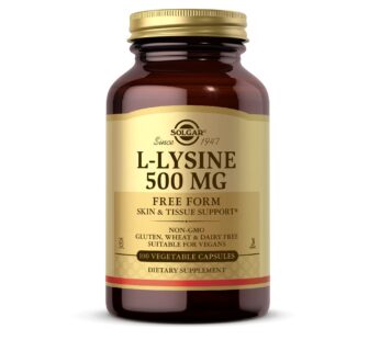 SOLGAR L-Lysine 500 mg – 100 Vegetable Capsules – Skin & Tissue Support – Non-GMO, Vegan,