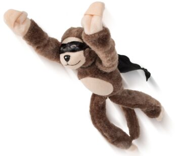Playmaker Toys Flingshot Flying Monkey Plush Toy, Brown