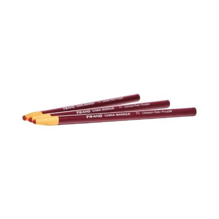 Dixon Industrial Phano Peel-Off China Marker Pencils, Crimson Red, 12-Pack (00071)