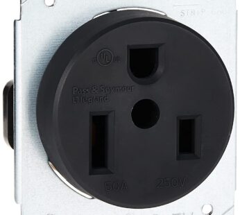 Legrand Pass & Seymour 3804 50 Amp 250V 2 Pole 3 Wire Power Outlet Flush Receptacle, NEMA