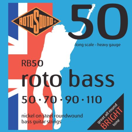 Rotosound RB50 Nickel (Unsilked) Bass Guitar Strings (50 70 90 110)