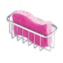 iDesign Gia Stainless Steel Dish Sponge Holder Basket with Suction Cups, Ideal for Kitchen