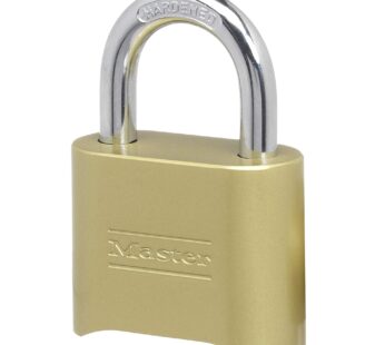 Master Lock Brass Combination Padlock for Indoor and Outdoor use with Resettable Combinati