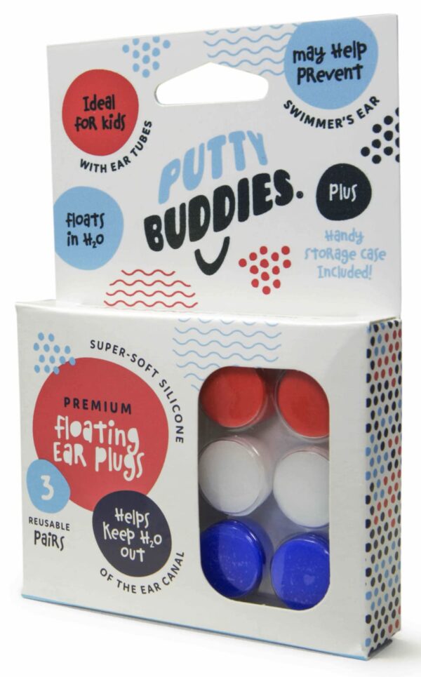 PUTTY BUDDIES Floating Earplugs 3-Pair Pack ? Soft Silicone Ear Plugs for Swimming & Bathi - Image 4