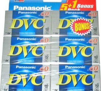 Panasonic Mini-DV Videocassette One Box of 5+1 Extra