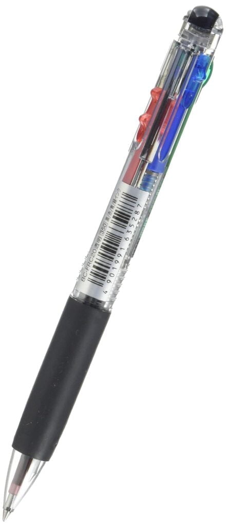 Tombow 4 Colors Ballpoint Pen, Reporter 4, Black, Red, Blue, Green, Transparent Body (BC-F - Image 4