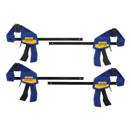 IRWIN QUICK-GRIP 1964758 One-Handed Mini Bar Clamp 4 Pack, 6" - Image 3