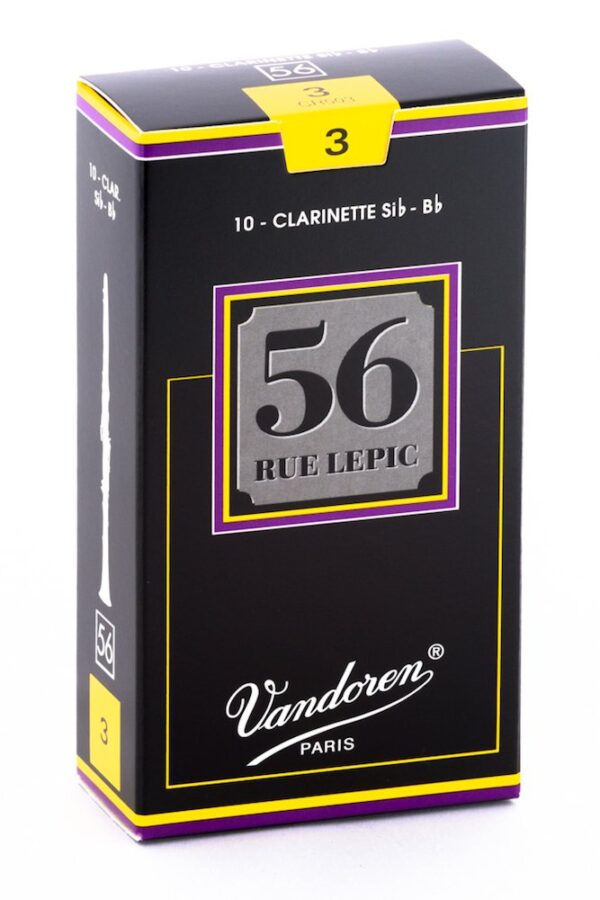 Vandoren CR503 Bb Clarinet 56 Rue Lepic Reeds Strength 3; Box of 10