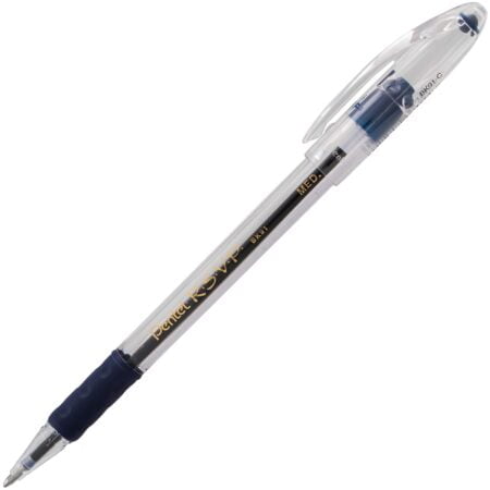 Pentel BK91C R.S.V.P. Stick Ballpoint Pen, 1mm, Trans Barrel, Blue Ink (Pack of 12) - Image 3