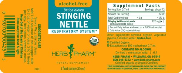 Herb Pharm Stinging Nettle (Alcohol-Free) 1 oz Liquid - Image 2