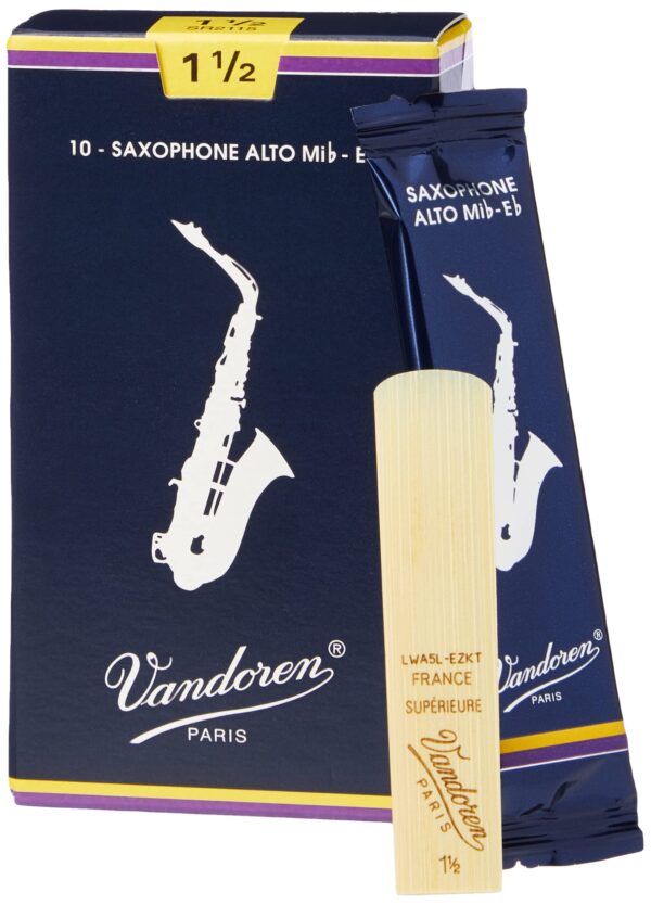 Vandoren SR2115 Alto Sax Traditional Reeds Strength 1.5; Box of 10