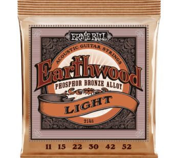 Ernie Ball Earthwood Light Phosphor Bronze Acoustic Guitar Strings, 11-52 Gauge (P02148)
