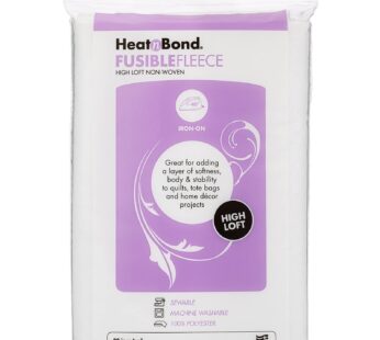 HeatnBond Fusible Fleece High Loft Iron-On Interfacing, 20 Inches x 1 Yard, White