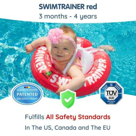 FREDS SWIM ACADEMY SWIMTRAINER Classic Red, Baby Pool Float Ring for Babies and Toddlers, - Image 6