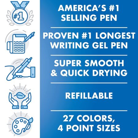 Pilot, G2 Gel Ink Refills, Extra Fine Point 0.5 mm, Blue, Pack of 2 - Image 3