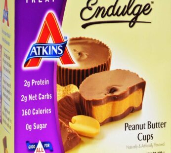 Atkins Endulge Treats, Peanut Butter Cups, 0g Sugar, 2g Net Carbs, 6-Ounce, 5 Count