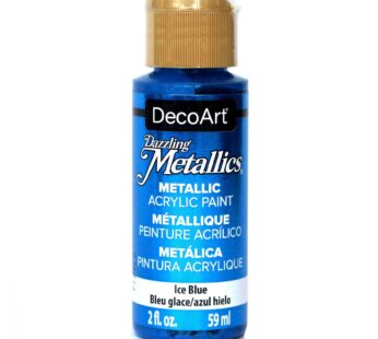 DecoArt Dazzling Metallics 2-Ounce Ice Blue Acrylic Paint