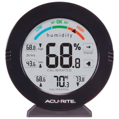 AcuRite 01080M Pro Accuracy Temperature and Humidity Gauge with Alarms, Black - Image 2