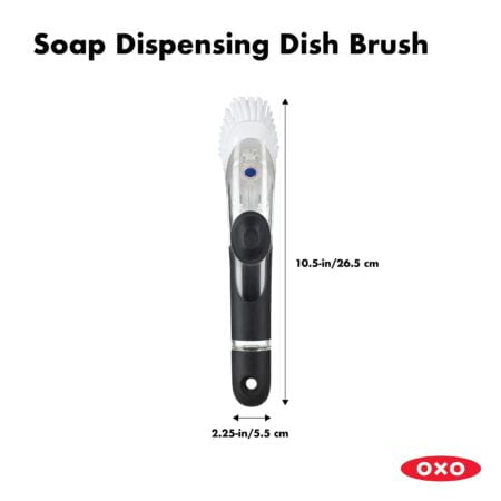OXO Good Grips Soap Dispensing Dish Brush 15x10x5cm - Image 6