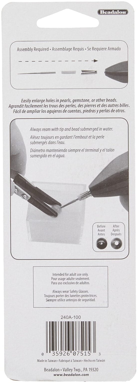 Beadalon Bead Reamer, Battery Operated Jewelry Making Tool, Blue - Image 2
